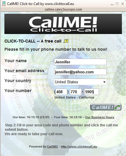 CallME! click-to-call screenshot - click to enlarge
